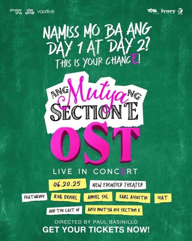 Ang Mutya Ng Section E OST Live in Concert Poster at New Frontier Theater on June 20 2025